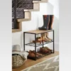 3 Tier Shoe Rack Black Metal With Natural Wood - Brightroom™ -Brightroom GUEST 1f2cceea 00e7 47c8 8368 266f389021b9