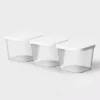 3pk Click In Place 30oz Insert Storage Containers White And Clear - Brightroom™ -Brightroom GUEST 2fcf4e39 55f3 4910 8f2d 741f1e3c0e16