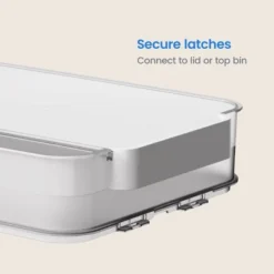 Click In Place 6.7qt Clear Shallow Plastic Storage Bin With White Latch For Home And Office Organization - Brightroom™ -Brightroom GUEST 491a8212 cf5c 4251 b9c9 48c3e4a4fcdf