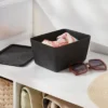 Lidded Felt With Lid Charcoal - Brightroom™: Rectangle Storage Basket, 20% Recycled Polyester, 8.25"x6.25"x4.125"