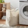 Canvas Rectangle Laundry Hamper - Brightroom™: Beige, 80L Capacity, Open-Top, Multipurpose Clothes Sorter, No Assembly Required -Brightroom GUEST 72321b7c 1e32 4de6 b2ef 85edbcde836e