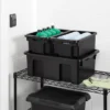 Medium Stackable Storage Bin - Brightroom™: Black Polypropylene Utility, 9.25 Volume, 22.79x15.98x8.39, Universal Storage -Brightroom GUEST 7ac043d7 f0ee 4e5a b7f0 c9025403115f