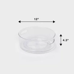 All Purpose Turntable Storage Clear - Brightroom™: PETG Utility Bin, 12"x12", 486 Volume, Spot Clean -Brightroom GUEST 7c02bd89 ebb1 432a b4d8 33e7490275a0