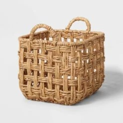 Twisted Open Checkered Weave Milk Crate Natural - Brightroom™ -Brightroom GUEST 7cdb0b06 63dd 4c9e 9054 23599ff003c3