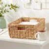 Woven Water Hyacinth Folio Bin - Brightroom™: Handwoven Decorative Basket For 13" Cube Storage, Multicolor Naturals -Brightroom GUEST 804a94ef 799f 4e64 abf8 1d9a1ddfceab