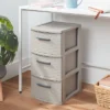 3 Drawer Medium Tower Dark Gray - Brightroom™: Plastic Storage Drawers, Portable Universal Storage, No Assembly Required -Brightroom GUEST 8c6fa305 93e9 4db9 a97f de400239ddfa