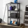 4 Tier Plastic Shelf Unit Black - Brightroom™: Utility Storage Shelves, 55.8" Height, 70 Lbs Capacity, Freestanding -Brightroom GUEST 8fd6793f ccaf 4b74 8dc7 d34d63b99282