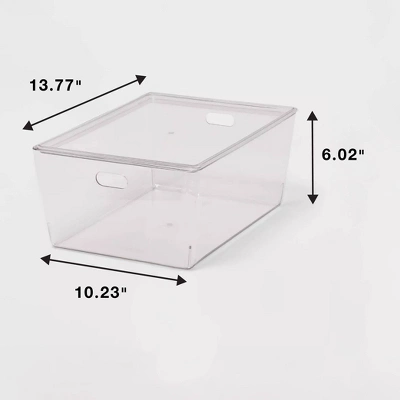 11L Stacking Clear Bin With Lid - Brightroom™ 6 11L Stacking Clear Bin With Lid - Brightroom™ - Image 4