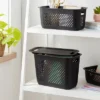 Narrow Decorative Plastic Lid Black - Brightroom™: Storage Bin, Cut-Out Handles, 13" Cube System Compatible 2 Narrow Decorative Plastic Lid Black - Brightroom™: Storage Bin, Cut-Out Handles, 13" Cube System Compatible -Brightroom GUEST a50ae07a e0da 43e0 bf87 9de8ed3553a2