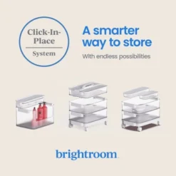 Click In Place 20.7qt Clear Open Front Plastic Storage Bin For Home And Office Organization White Latch - Brightroom™ -Brightroom GUEST b520c50a d1ec 4706 a5e0 605fa138c074