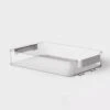 Click In Place 6.7qt Clear Shallow Plastic Storage Bin With White Latch For Home And Office Organization - Brightroom™ 1 Click In Place 6.7qt Clear Shallow Plastic Storage Bin With White Latch For Home And Office Organization - Brightroom™ -Brightroom GUEST bae01562 2d78 4e7d a7d9 455947bae630