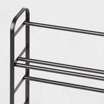 Small Space Metal Shoe Rack Black - Brightroom™ 4 Small Space Metal Shoe Rack Black - Brightroom™ - Image 2