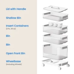 7pc Click In Place Rolling Storage Cart Kit Plastic Storage Home And Office Organization - Brightroom™​ -Brightroom GUEST c32d2d4f 9529 4084 96c1 6698a5675dd8