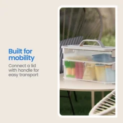 Click In Place 4.5qt Clear Slim Plastic Storage Bin With White Latch For Home And Office Organization - Brightroom™ -Brightroom GUEST c88ebed7 2251 4338 92f3 29cf140b56dc