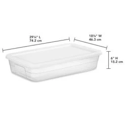 41qt Clear Under Bed Storage Box White - Brightroom™