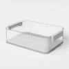 Click In Place 10qt Clear Plastic Storage Bin With White Latch For Home And Office Organization - Brightroom™​ -Brightroom GUEST db4e3951 2cf9 4930 ad6e 7e8023d58a28