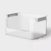 Click In Place 20.7qt Clear Open Front Plastic Storage Bin For Home And Office Organization White Latch - Brightroom™ -Brightroom GUEST ea637f8d 323f 4cd0 a0b7 6a6c3a2868e9