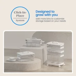 Click In Place Large Lid With Handle For Plastic Storage Bins For Home And Office Organization White - Brightroom™ -Brightroom GUEST ea7db5f7 7a96 4079 a9b5 85f3f4adfe04