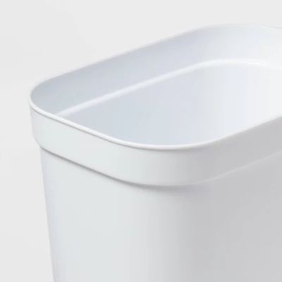 2.5gal Waste Basket White - Brightroom™: Compact Plastic Trash Can For Bathroom Or Kitchen 4 2.5gal Waste Basket White - Brightroom™: Compact Plastic Trash Can For Bathroom Or Kitchen - Image 2