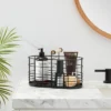 Divided Wire Basket With Wood Handle Black - Brightroom™ -Brightroom GUEST ec6ac29d 2874 40e8 b27a d339a1a59f7b